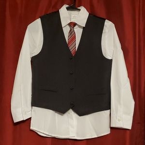 Van Heusen White Dress Shirt with Vest